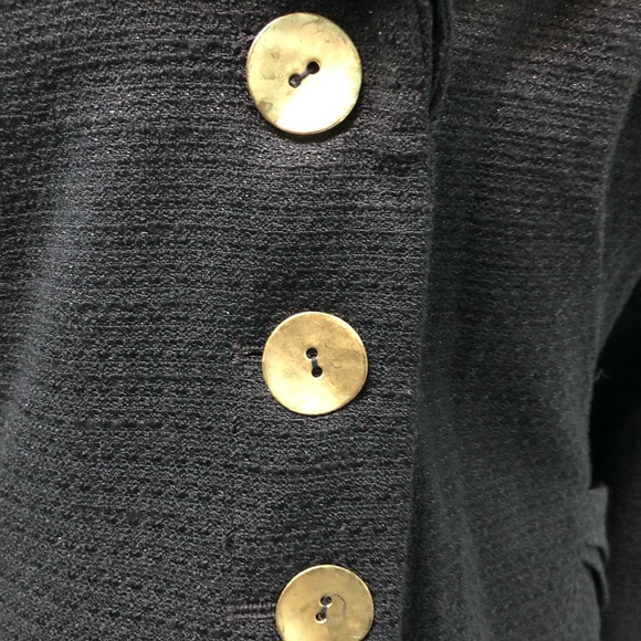 Mary Kay | black with metallic threading blazer | 14R | with extra gold buttons - Picture 7 of 9
